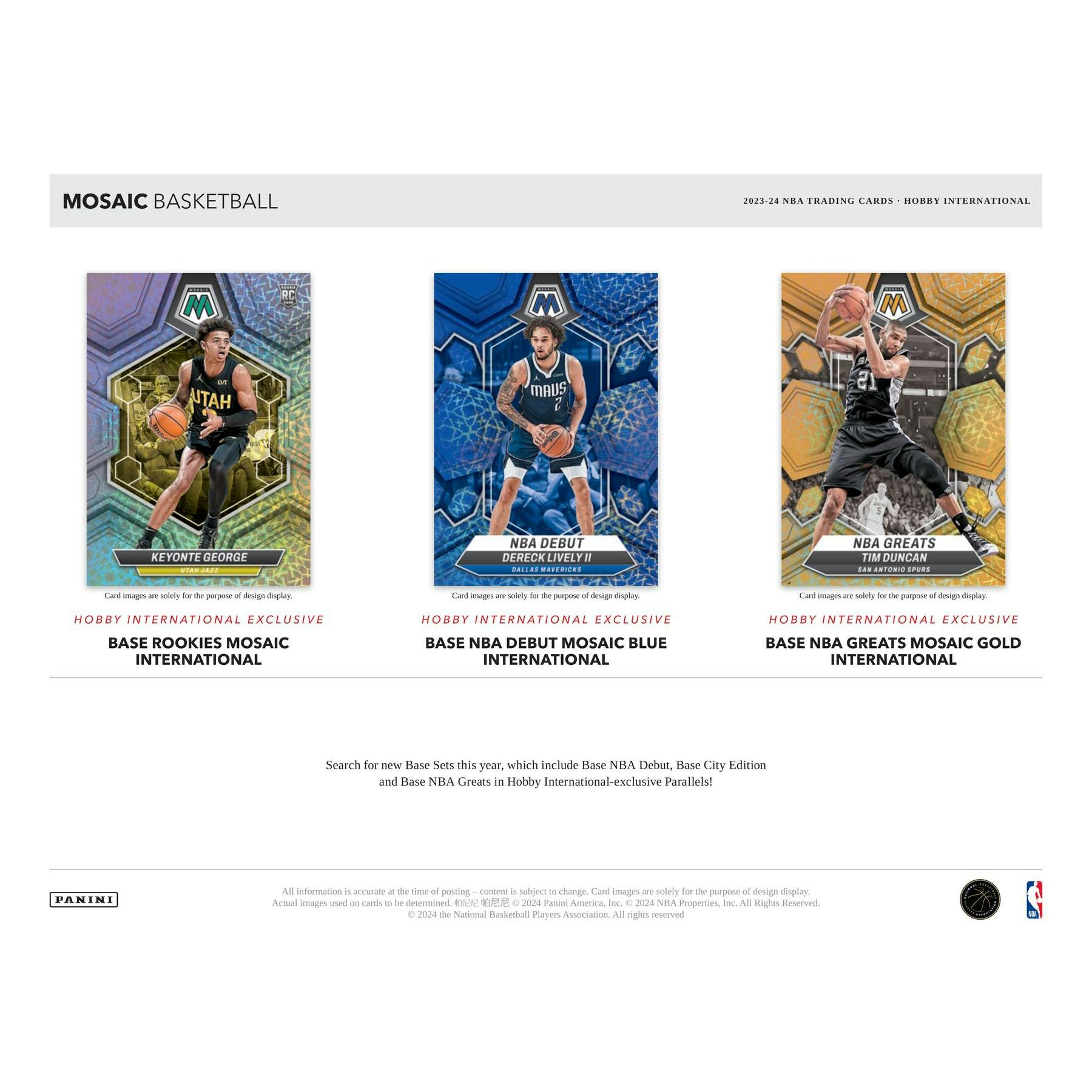 2023/24 Panini Mosaic Basketball International Hobby Box