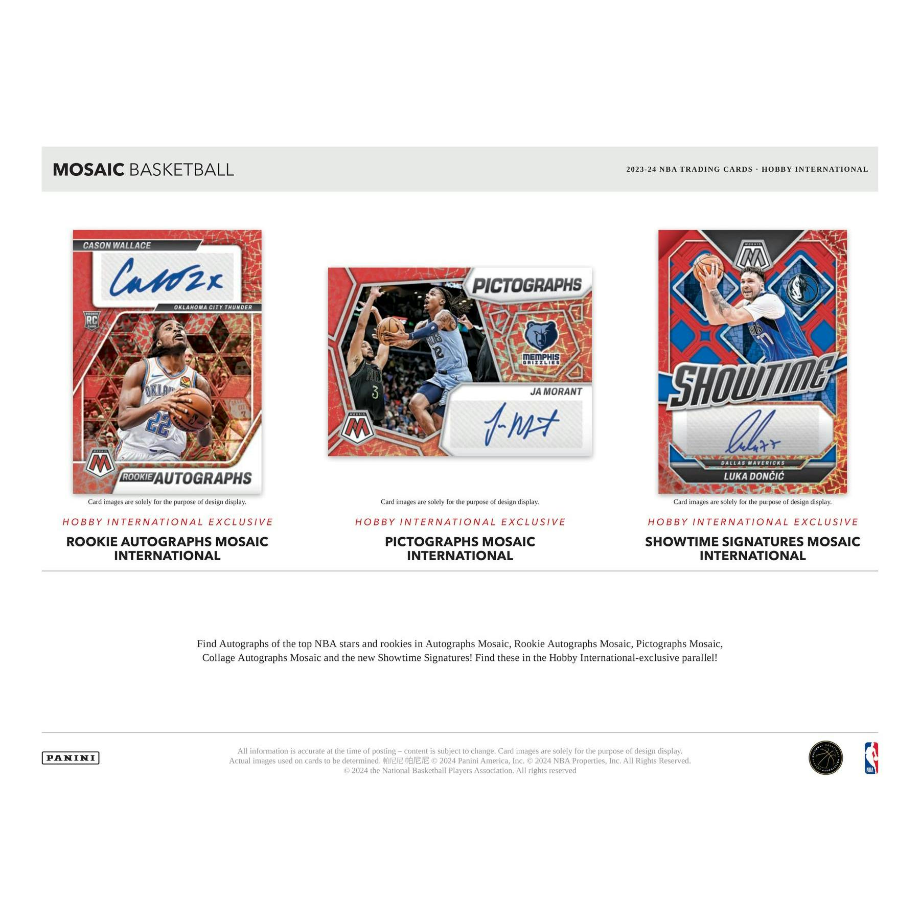 2023/24 Panini Mosaic Basketball International Hobby Box