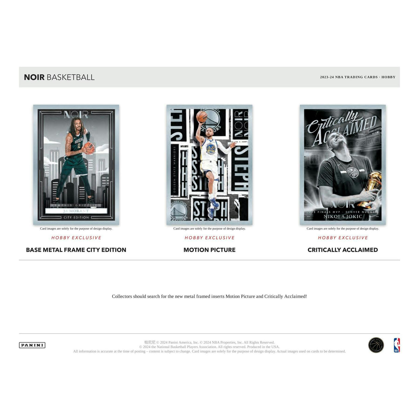 2023/24 Panini Noir Basketball Hobby 4-Box Case