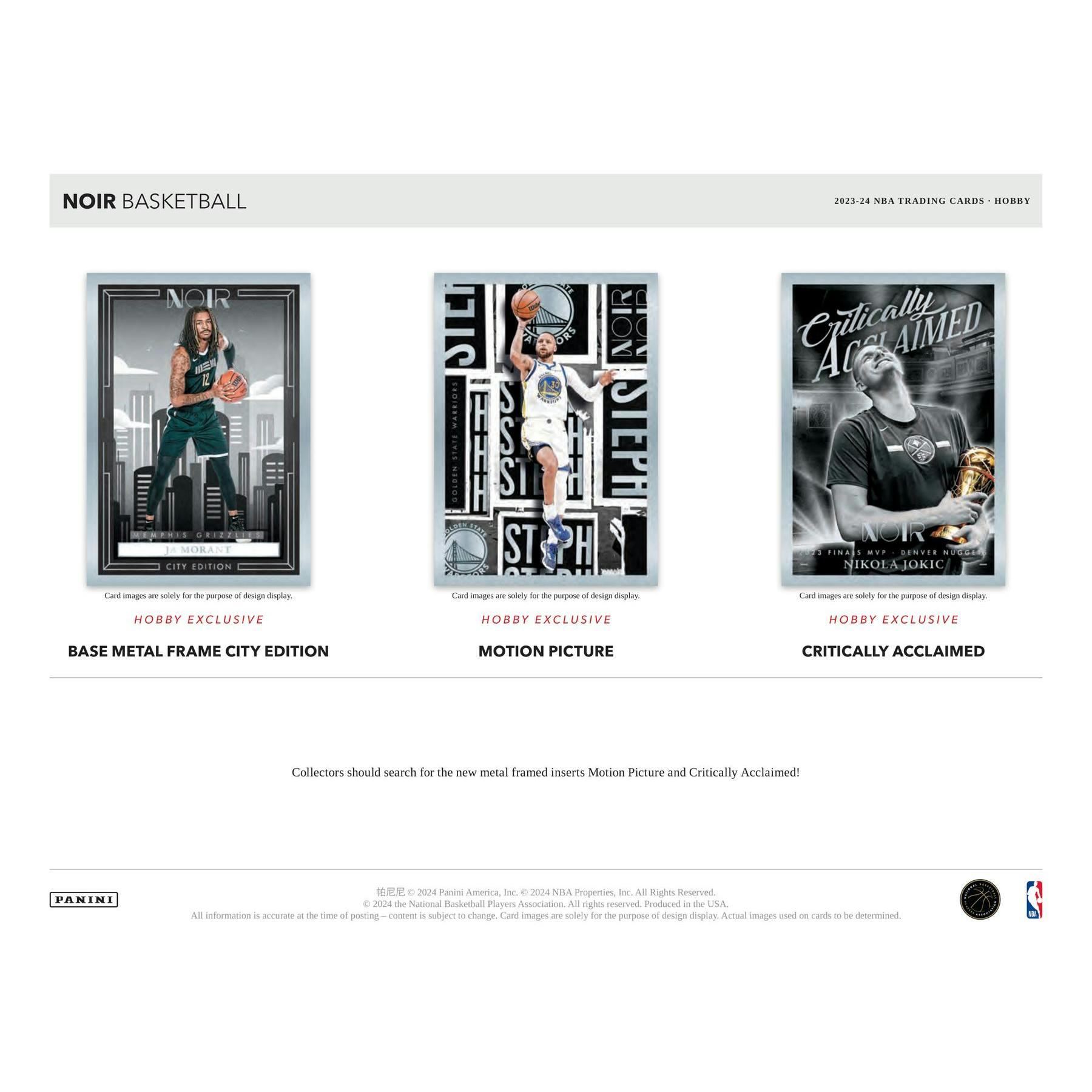 2023/24 Panini Noir Basketball Hobby 4-Box Case