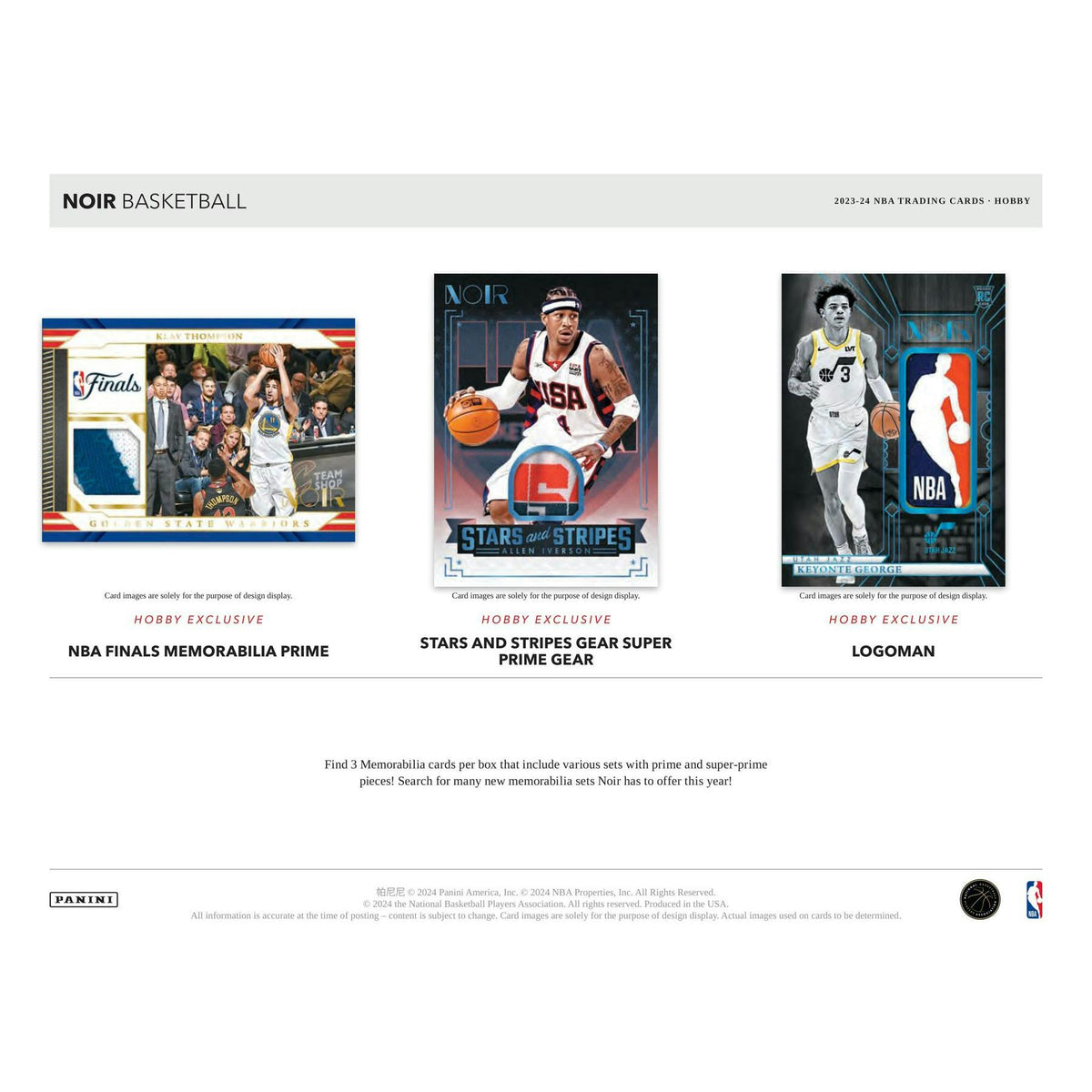 2023/24 Panini Noir Basketball Hobby 4-Box Case