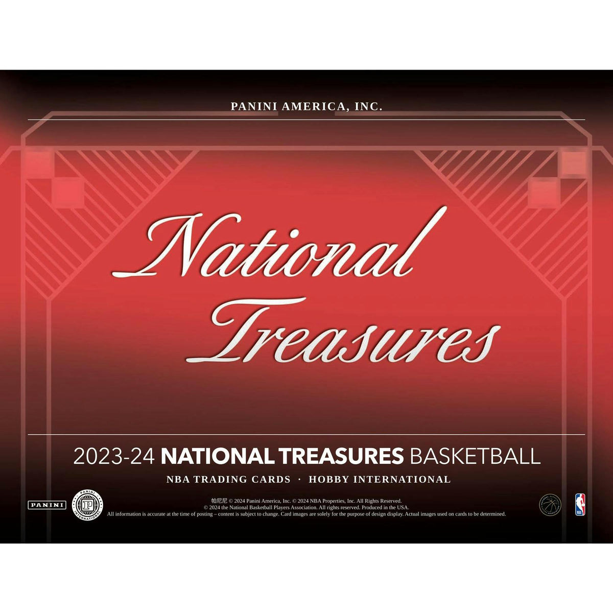 2023/24 Panini National Treasures Basketball International Hobby 4-Box Case