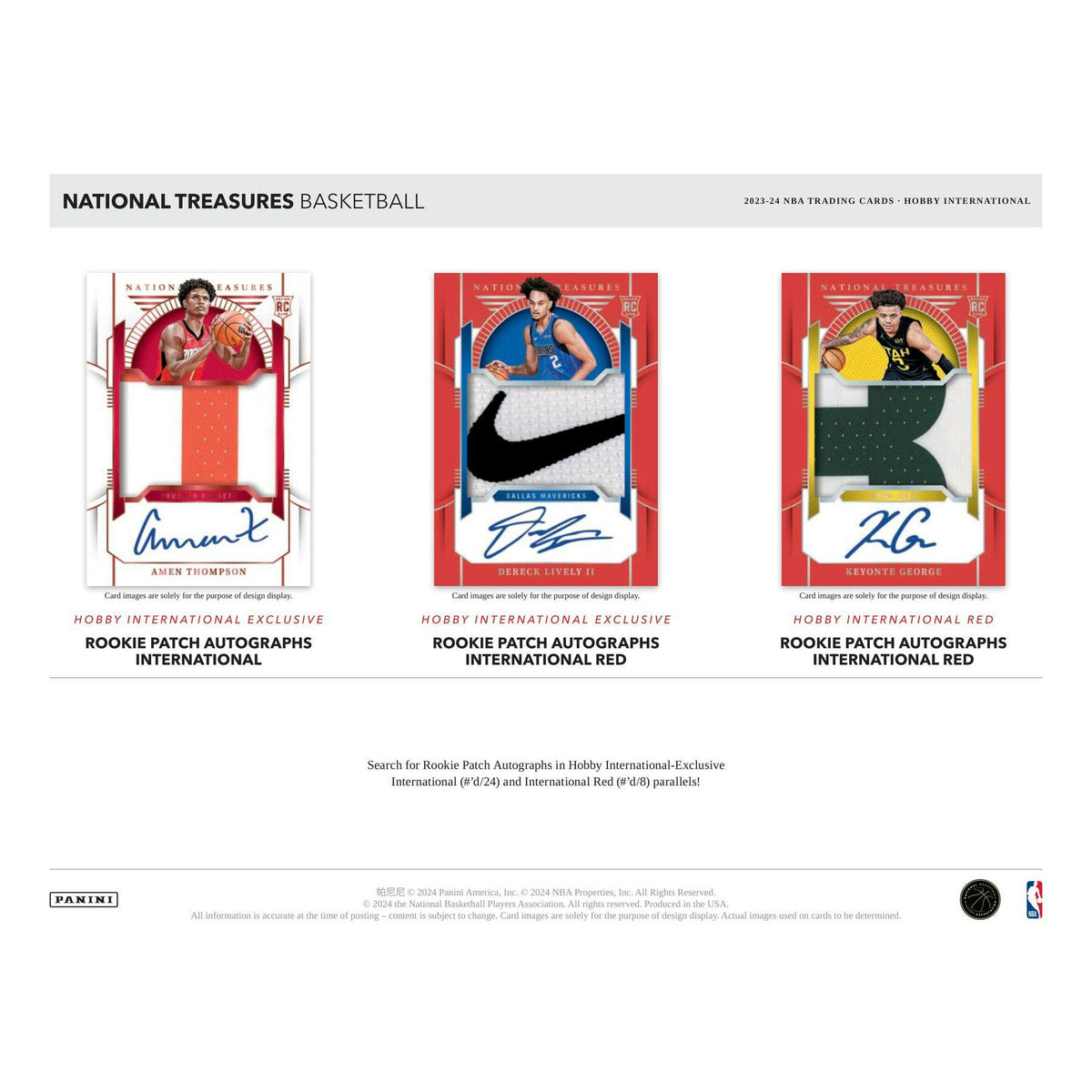 2023/24 Panini National Treasures Basketball International Hobby 4-Box Case