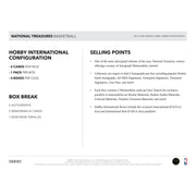 2023/24 Panini National Treasures Basketball International Hobby 4-Box Case