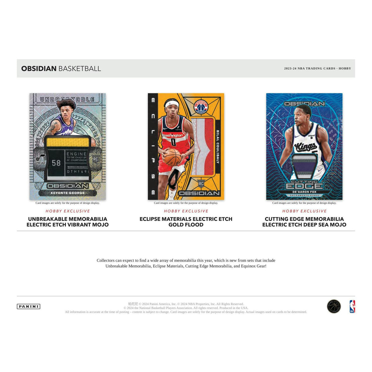 2023/24 Panini Obsidian Basketball Hobby 12-Box Case