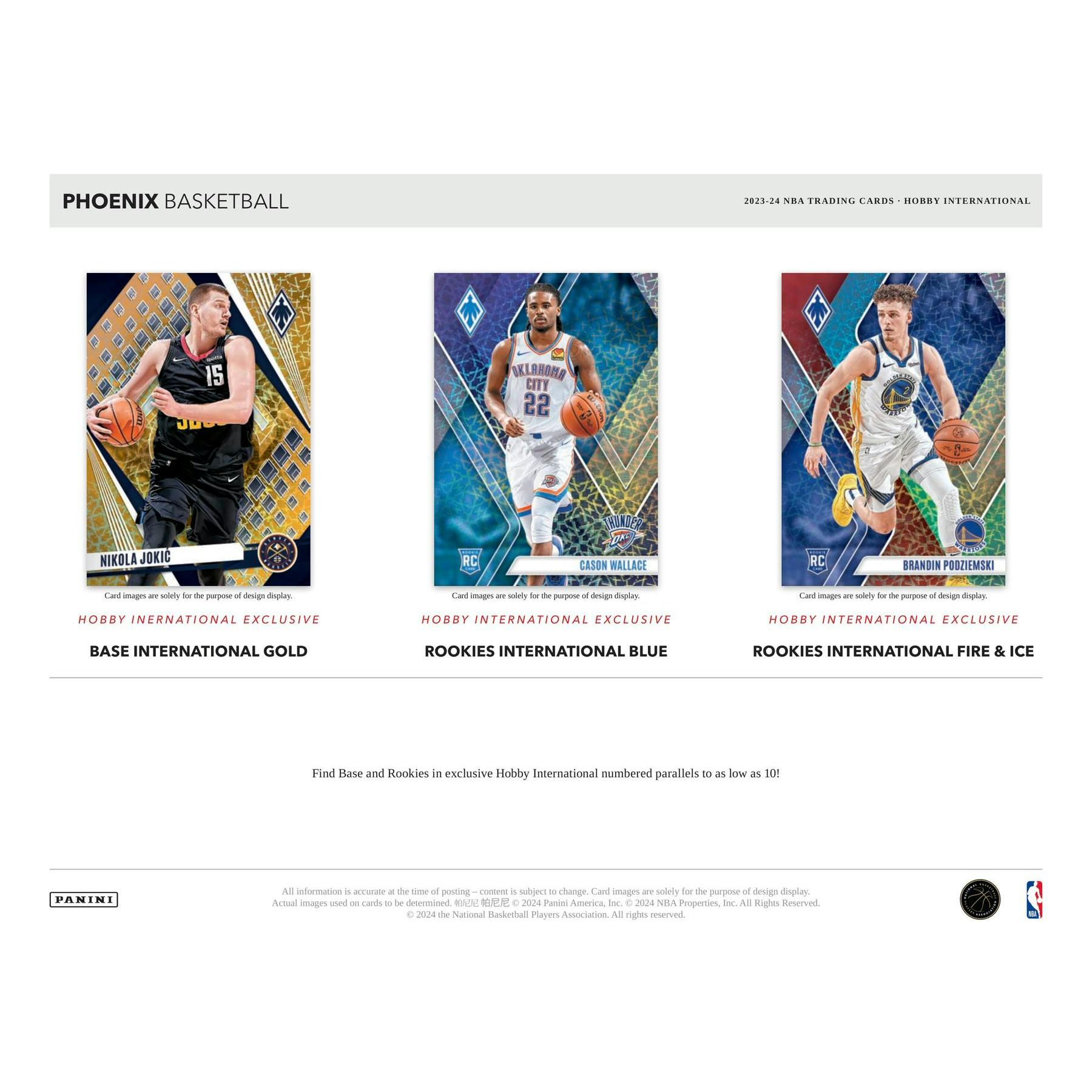 2023/24 Panini Phoenix Basketball International Hobby Box