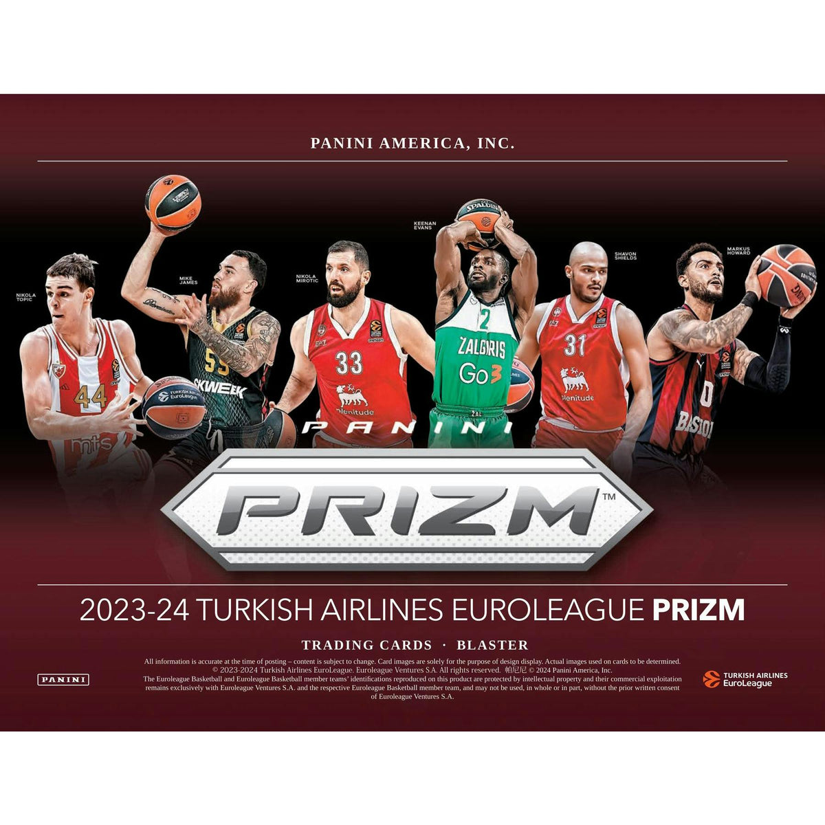 2023/24 Panini Prizm Turkish Airlines EuroLeague Basketball Blaster Box