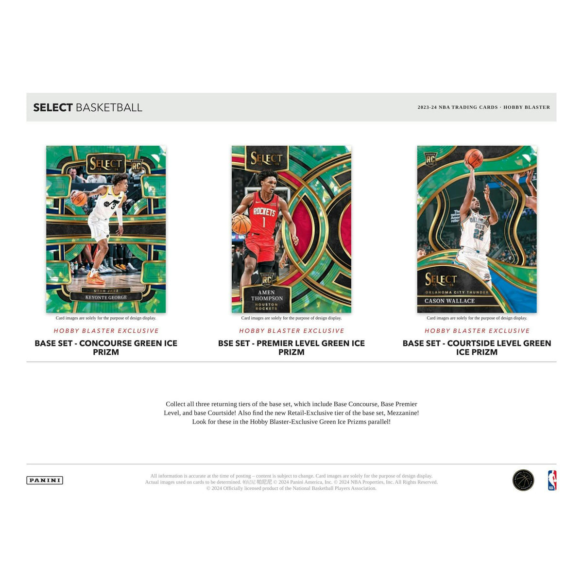 2023/24 Panini Select Basketball Blaster Hobby Box (Green Prizms)