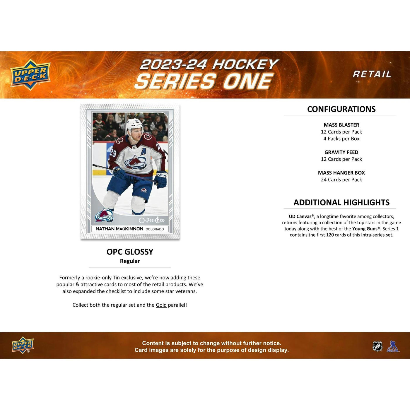 2023/24 Upper Deck Series 1 Hockey Blaster Box (Reed Buy)