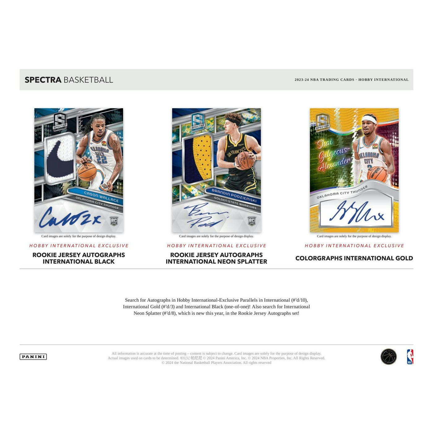 2023/24 Panini Spectra Basketball International Hobby 20-Box Case