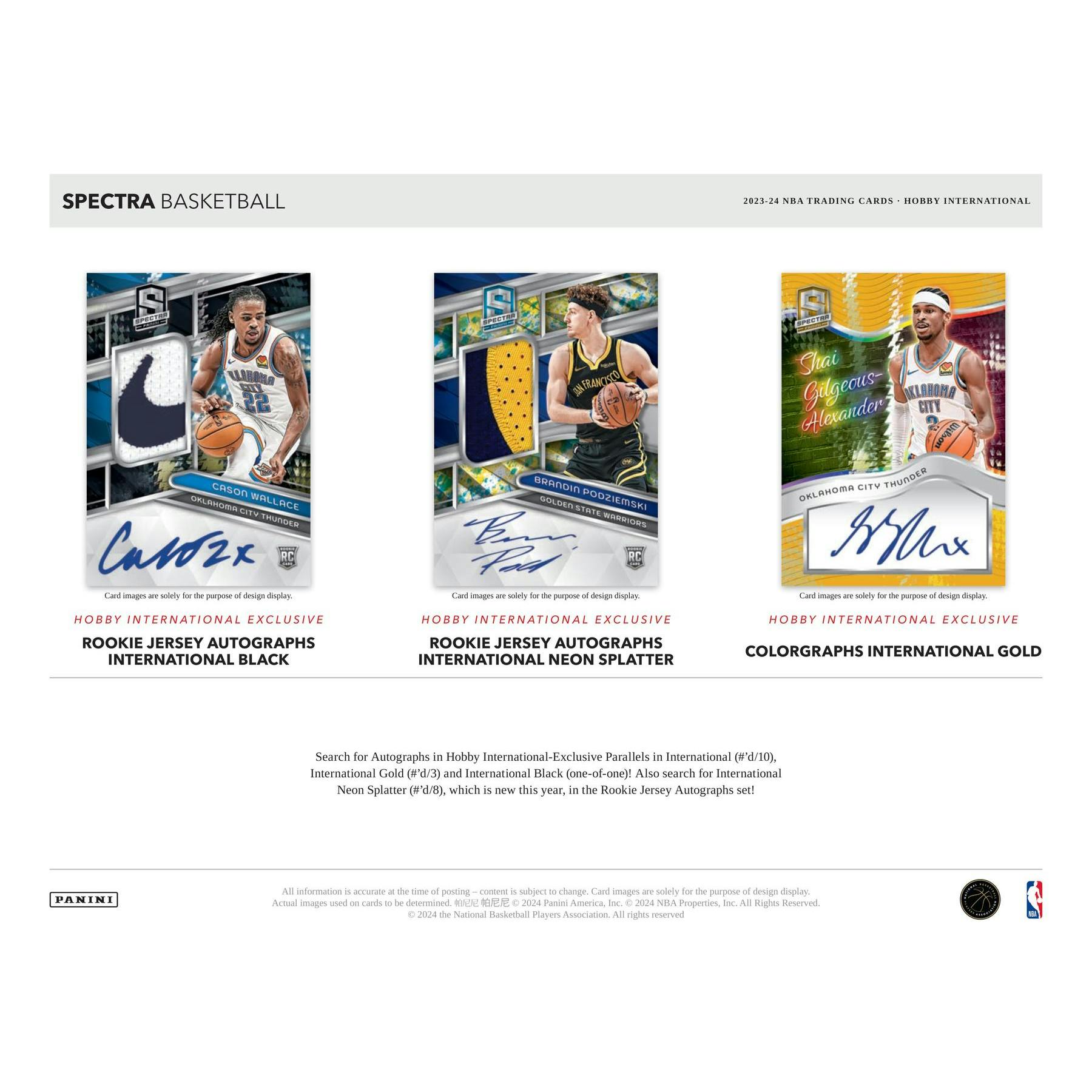 2023/24 Panini Spectra Basketball International Hobby 20-Box Case