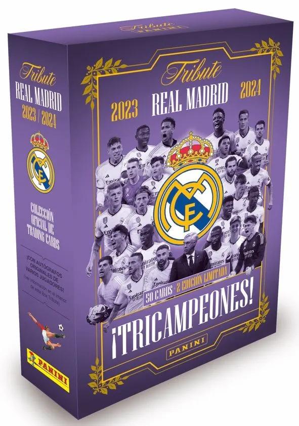 2023/24 Panini Real Madrid Tribute Three-Time Champion Soccer Hobby 16-Set Case