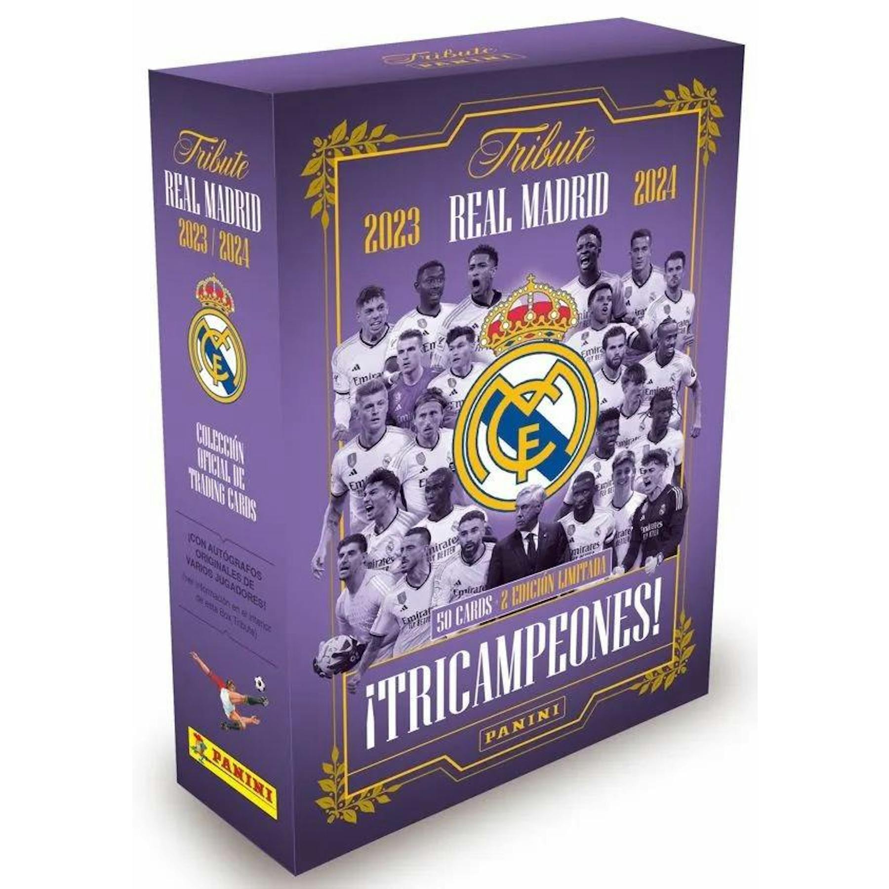 2023/24 Panini Real Madrid Tribute Three-Time Champion Soccer Hobby 16-Set Case