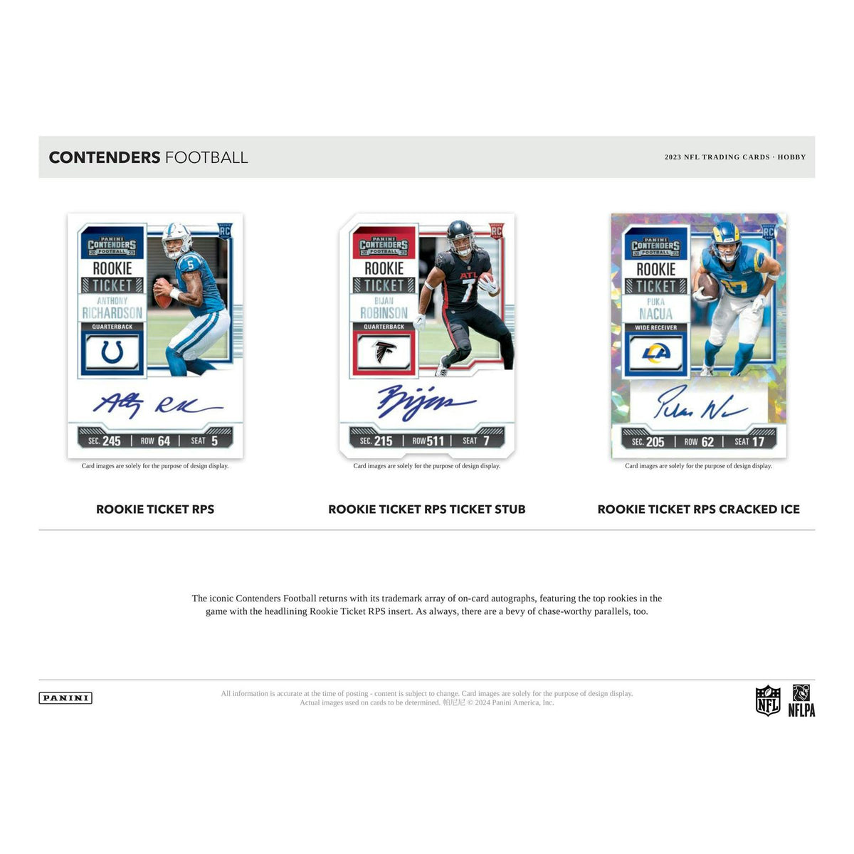 2023 Panini Contenders Football 1st Off The Line FOTL Hobby Box