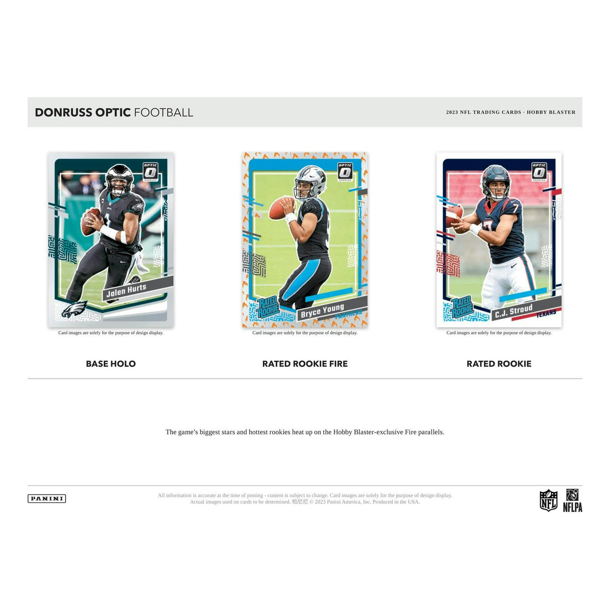 2023 Panini Donruss Optic Football Blaster Hobby Box (Blue Scope Parallels)