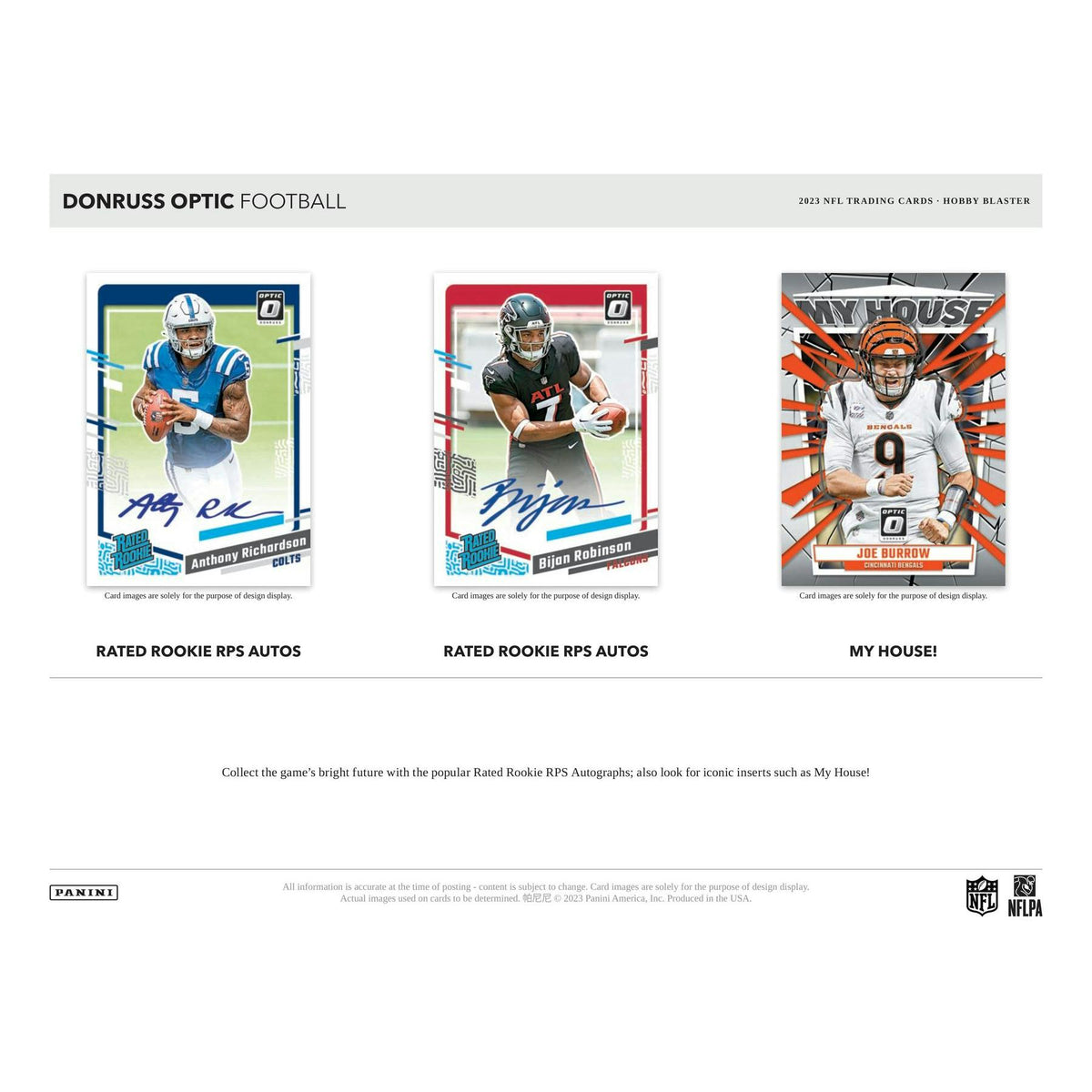 2023 Panini Donruss Optic Football Blaster Hobby Box (Blue Scope Parallels)