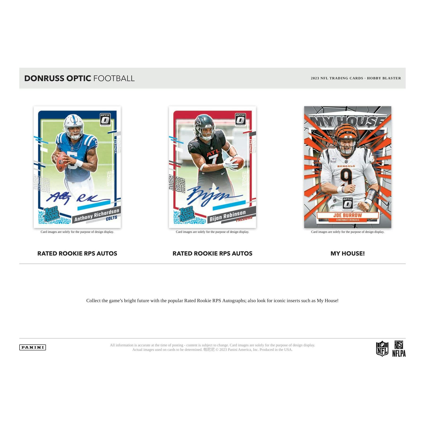 2023 Panini Donruss Optic Football Blaster Hobby Box (Blue Scope Parallels)