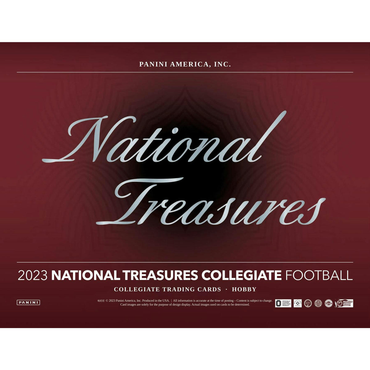 2023 Panini National Treasures Collegiate Football Hobby 4-Box Case