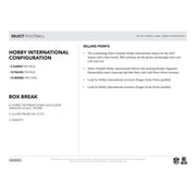 2023 Panini Select Football International Hobby Box