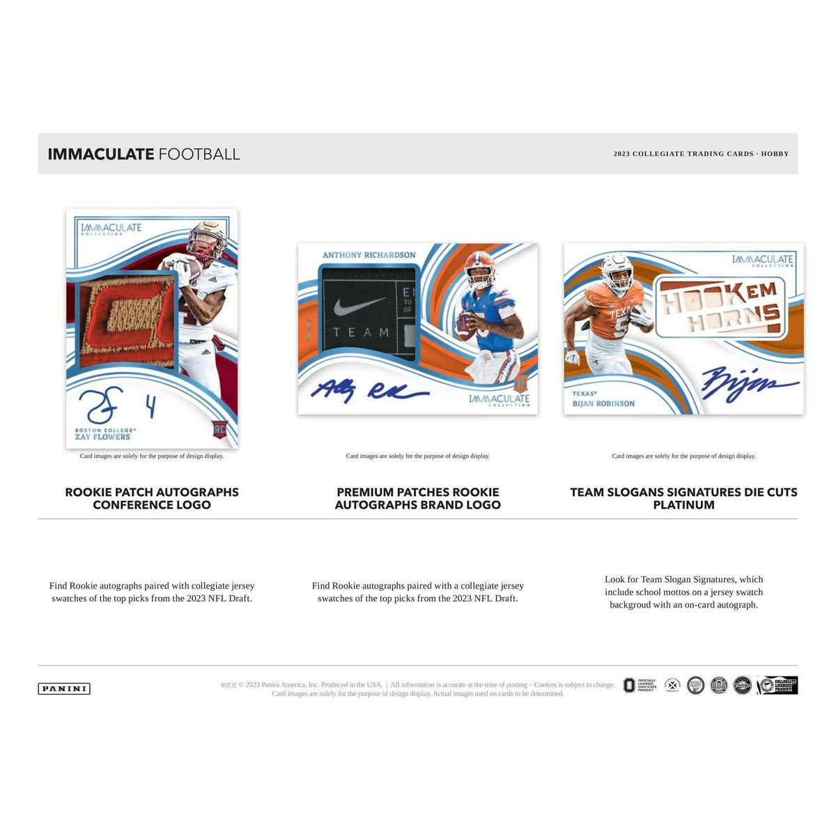2023 Panini Immaculate Collegiate Football Hobby 5-Box Case