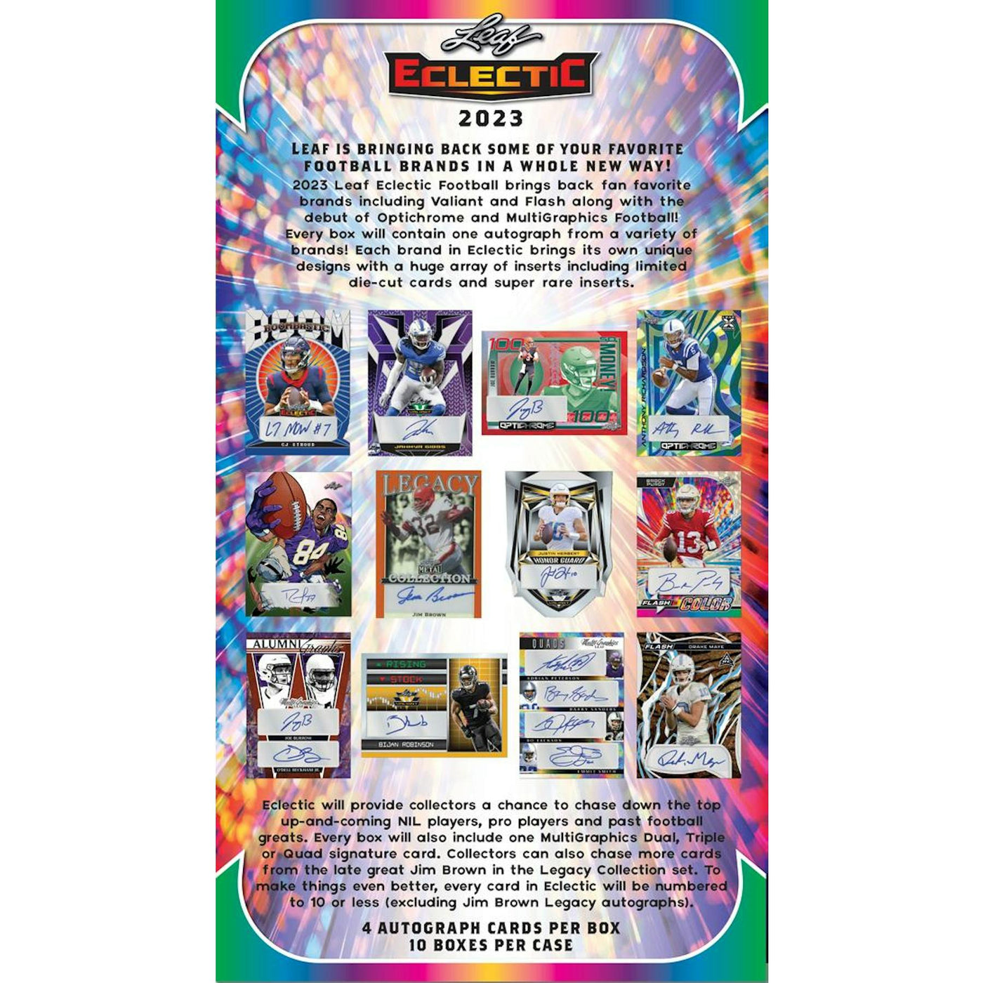 2023 Leaf Eclectic Football Hobby Box (Reed Buy)