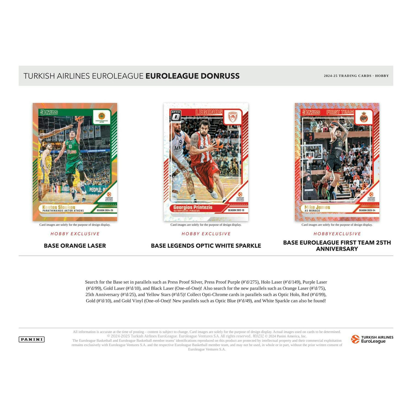 2024/25 Panini Donruss Turkish Airlines EuroLeague Basketball Hobby Box