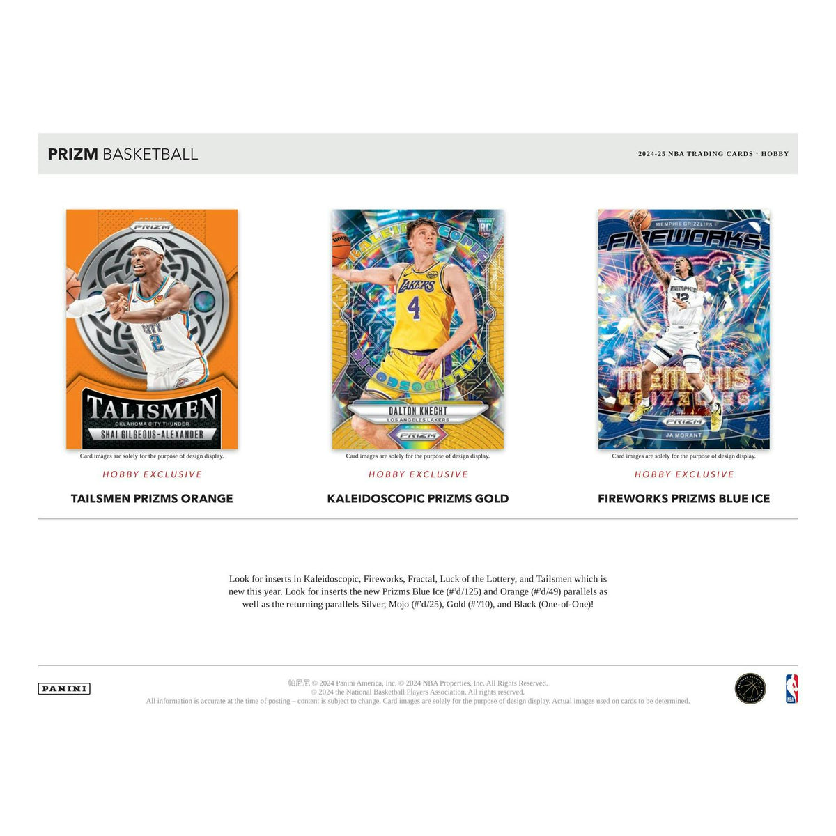 2024/25 Panini Prizm Basketball Hobby Pack
