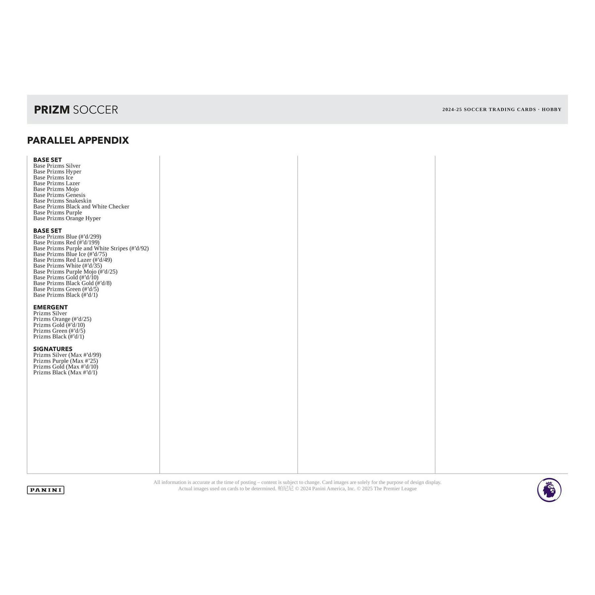 2024/25 Panini Prizm Premier League EPL Soccer Hobby Box