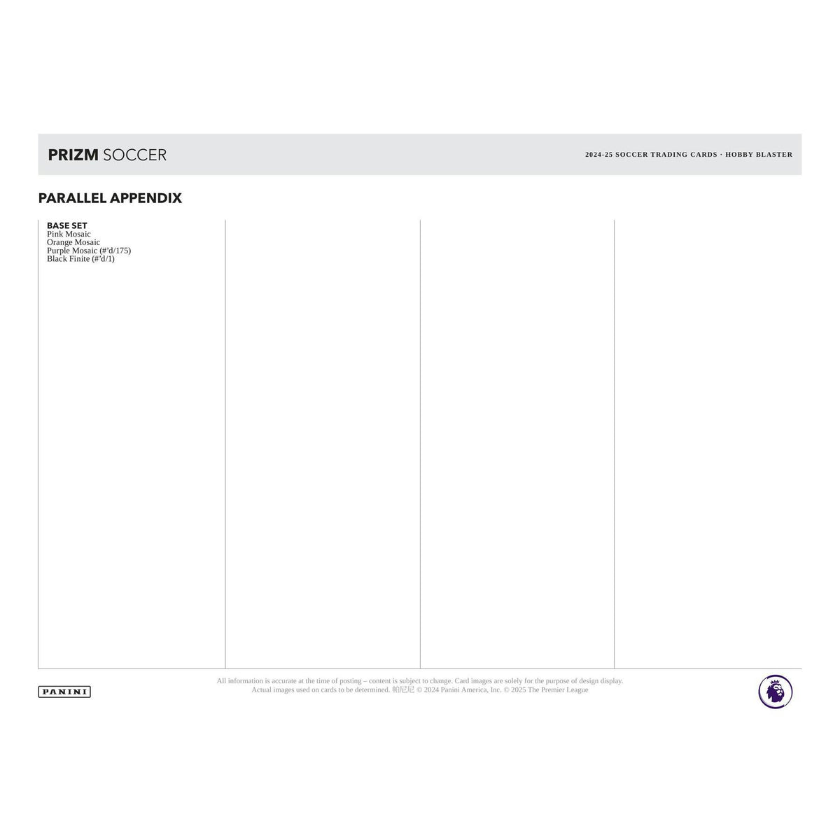 2024/25 Panini Prizm Premier League EPL Soccer Blaster Hobby Box