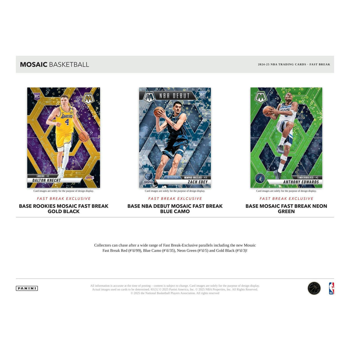 2024/25 Panini Mosaic Basketball Fast Break Pack