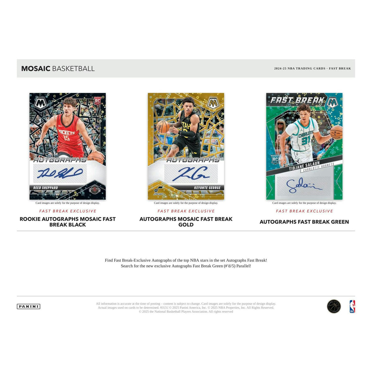 2024/25 Panini Mosaic Basketball Fast Break Pack