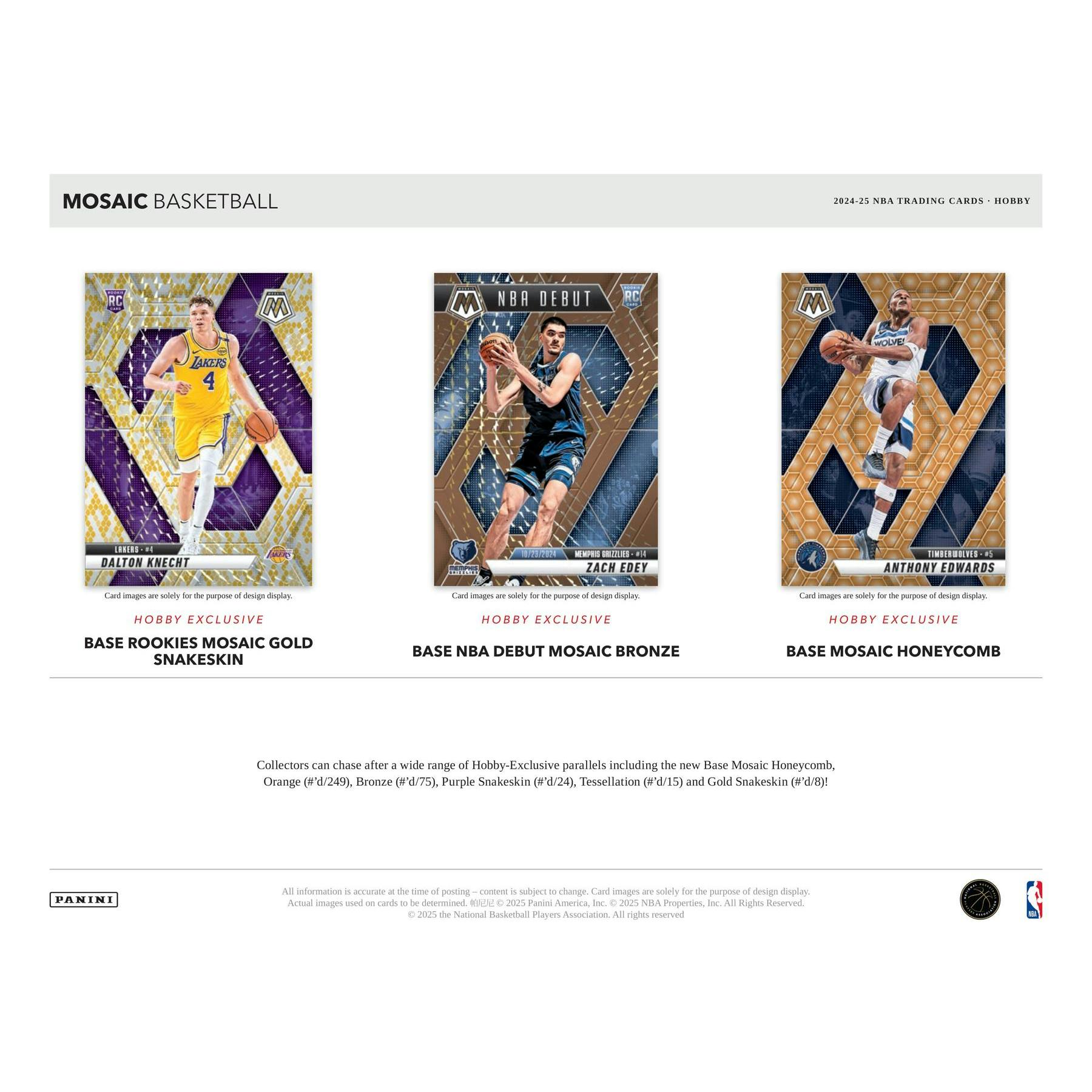 2024/25 Panini Mosaic Basketball Hobby 12-Box Case