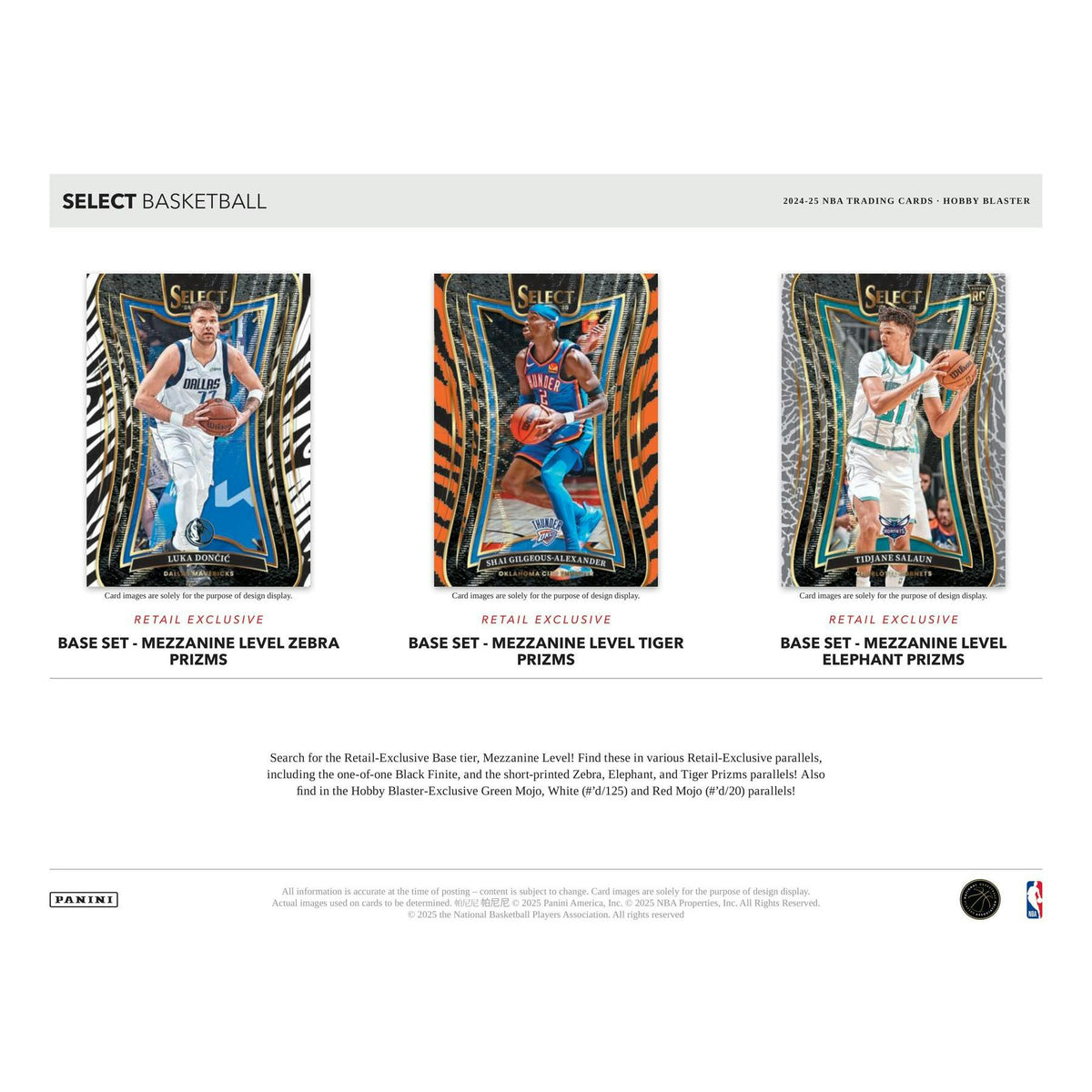 2024/25 Panini Select Basketball Blaster Hobby Box