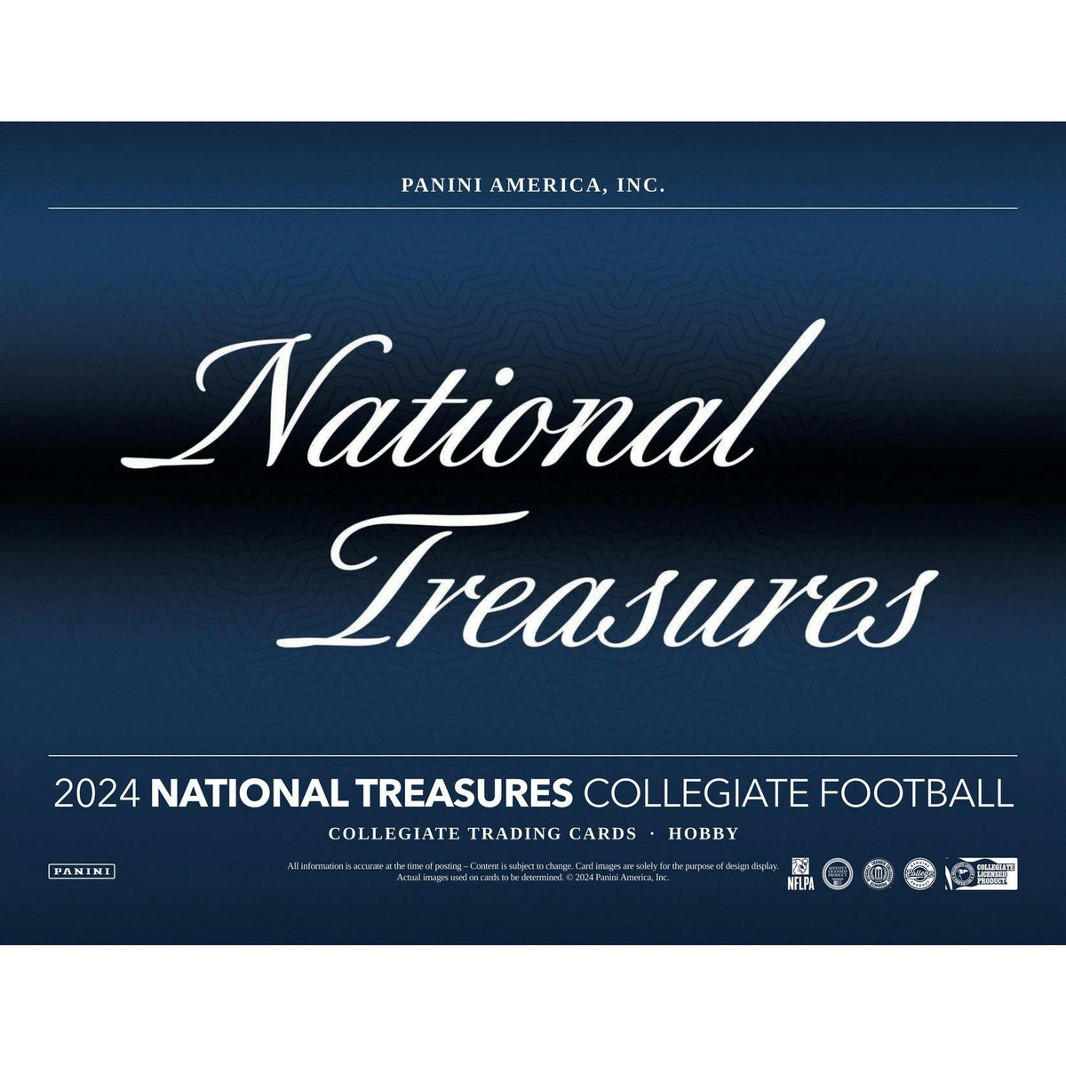 2024 Panini National Treasures Collegiate Football Hobby 4-Box Case