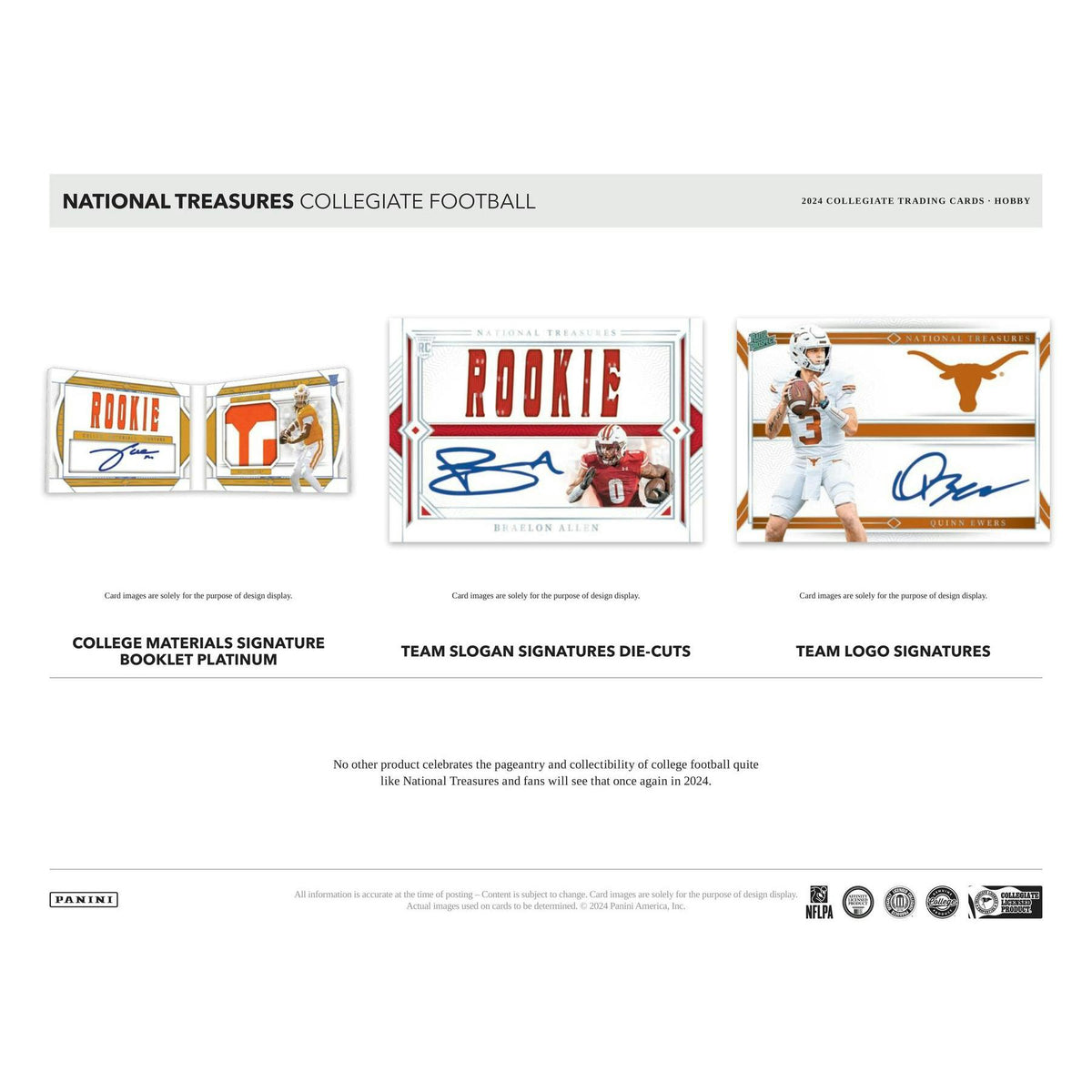 2024 Panini National Treasures Collegiate Football Hobby 4-Box Case