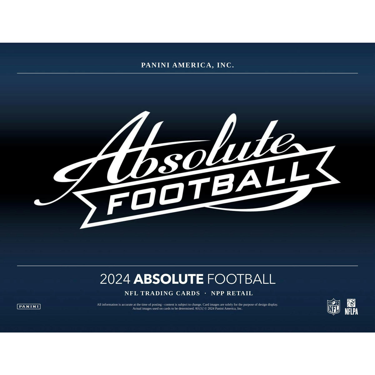 2024 Panini Absolute Football Jumbo Value 20-Box Case