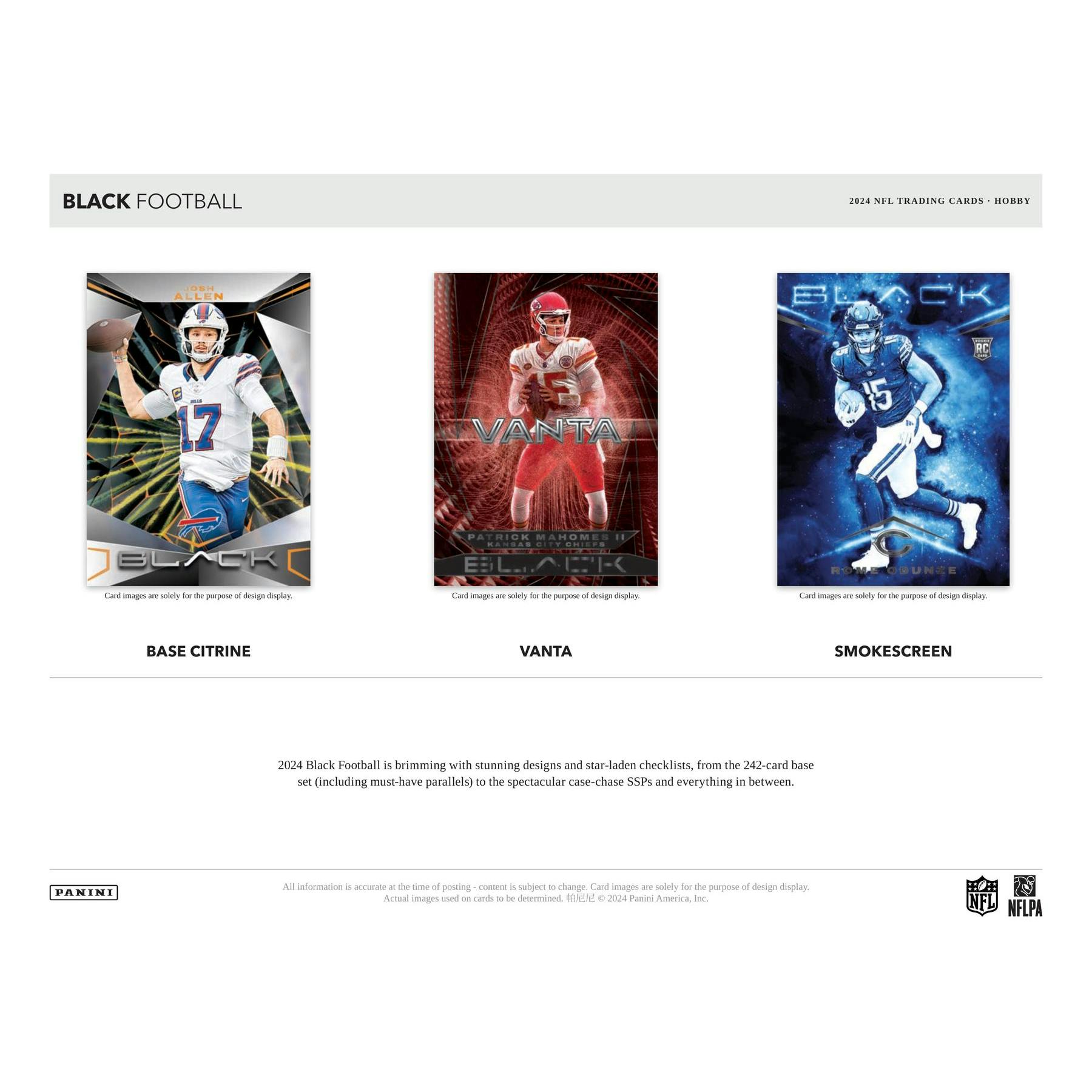 2024 Panini Black Football Hobby 12-Box Case