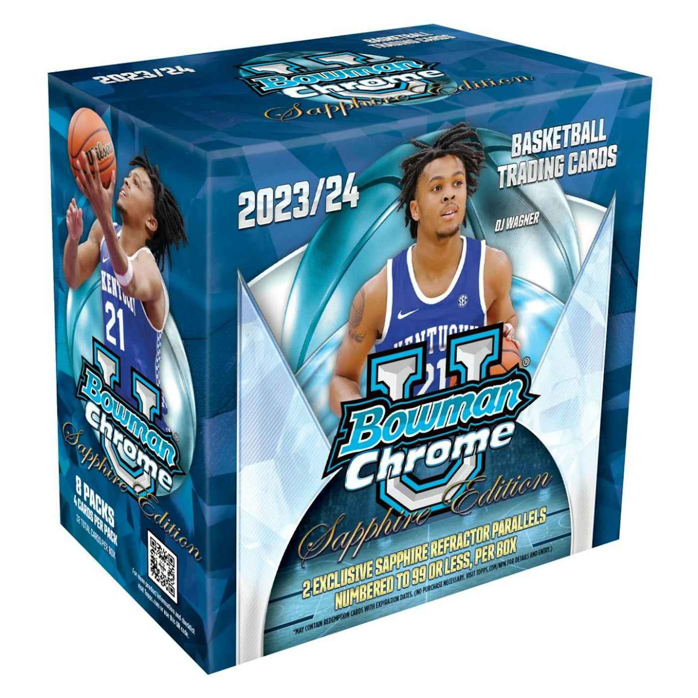 2023/24 Bowman University Chrome Basketball Sapphire Edition 10-Box Case