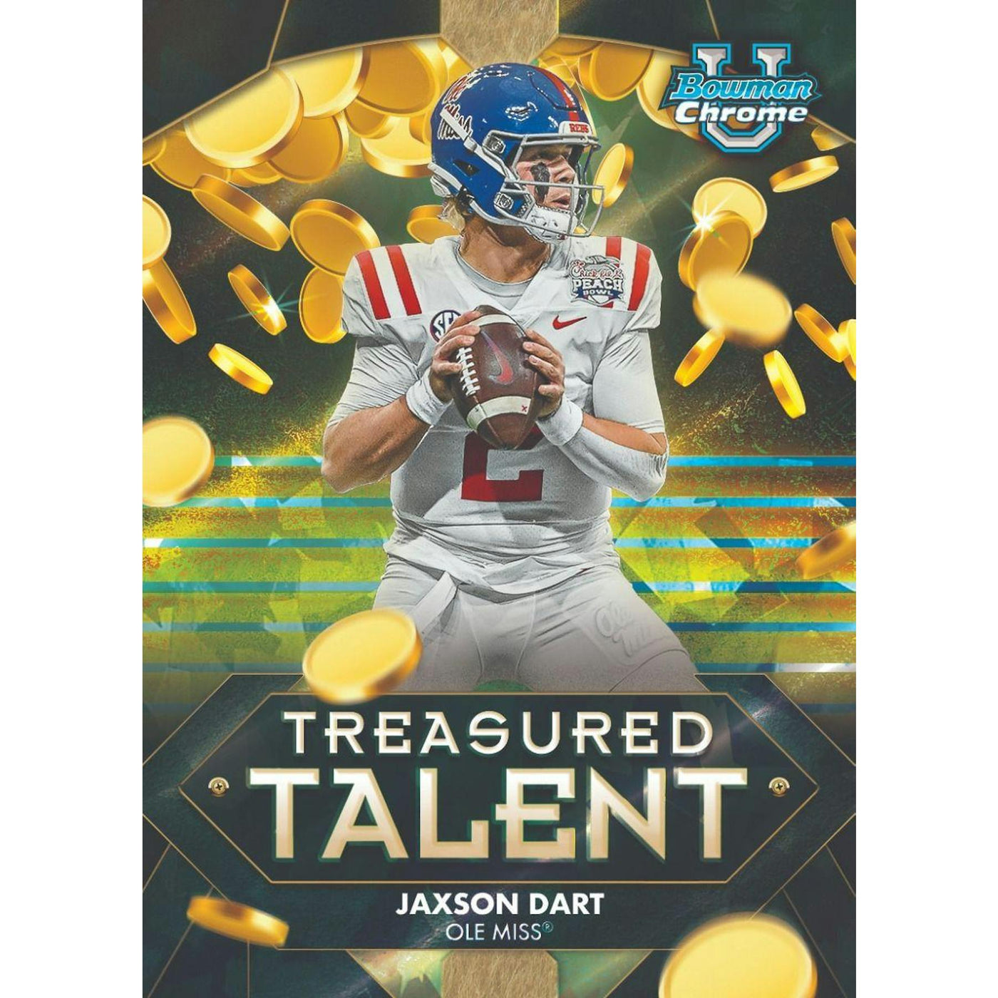 2024 Bowman University Chrome Football Hobby 12-Box Case