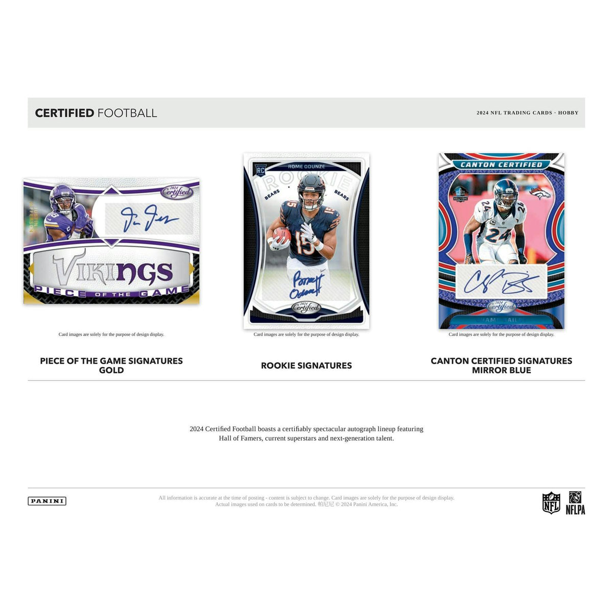 2024 Panini Certified Football 1st Off The Line FOTL Hobby 16-Box Case