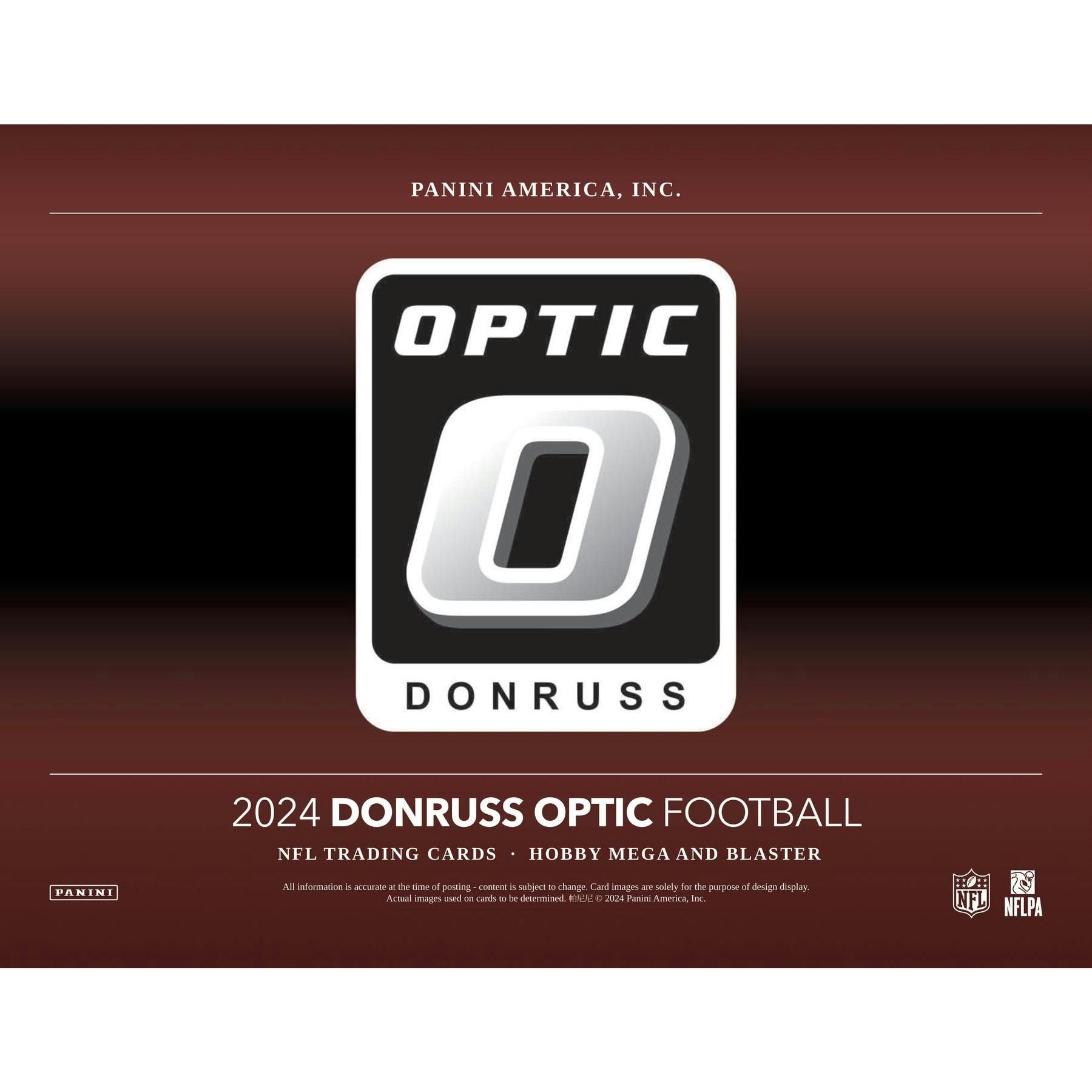 2024 Panini Donruss Optic Football Blaster Hobby 20-Box Case (Blue Scope Parallels!)