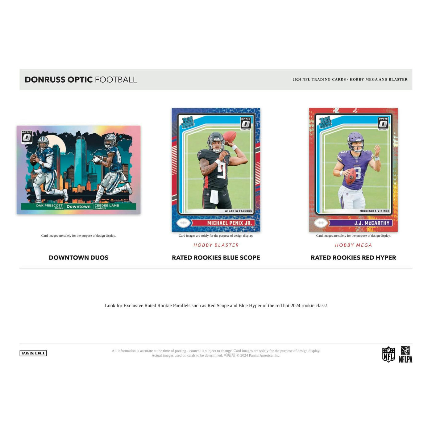2024 Panini Donruss Optic Football Blaster Hobby 20-Box Case (Blue Scope Parallels!)