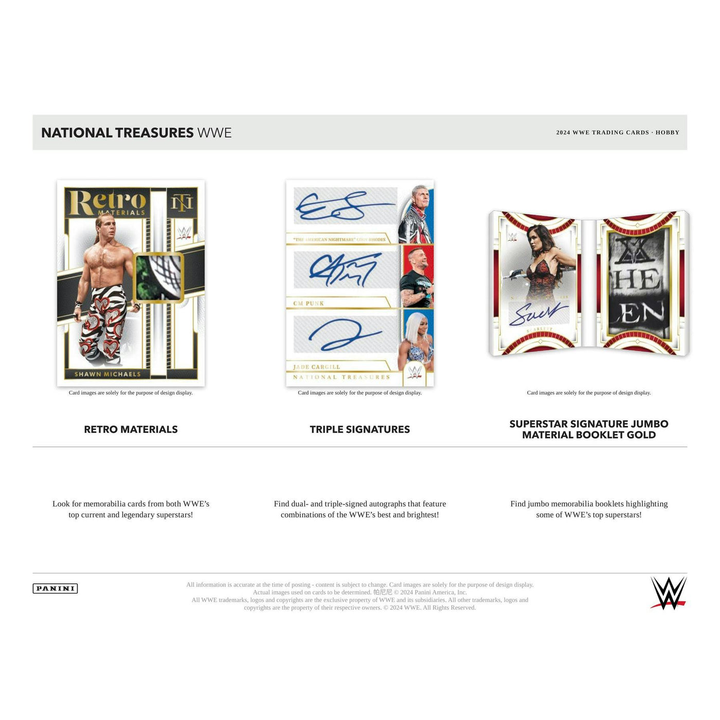 2024 Panini National Treasures WWE Wrestling Hobby 4-Box Case