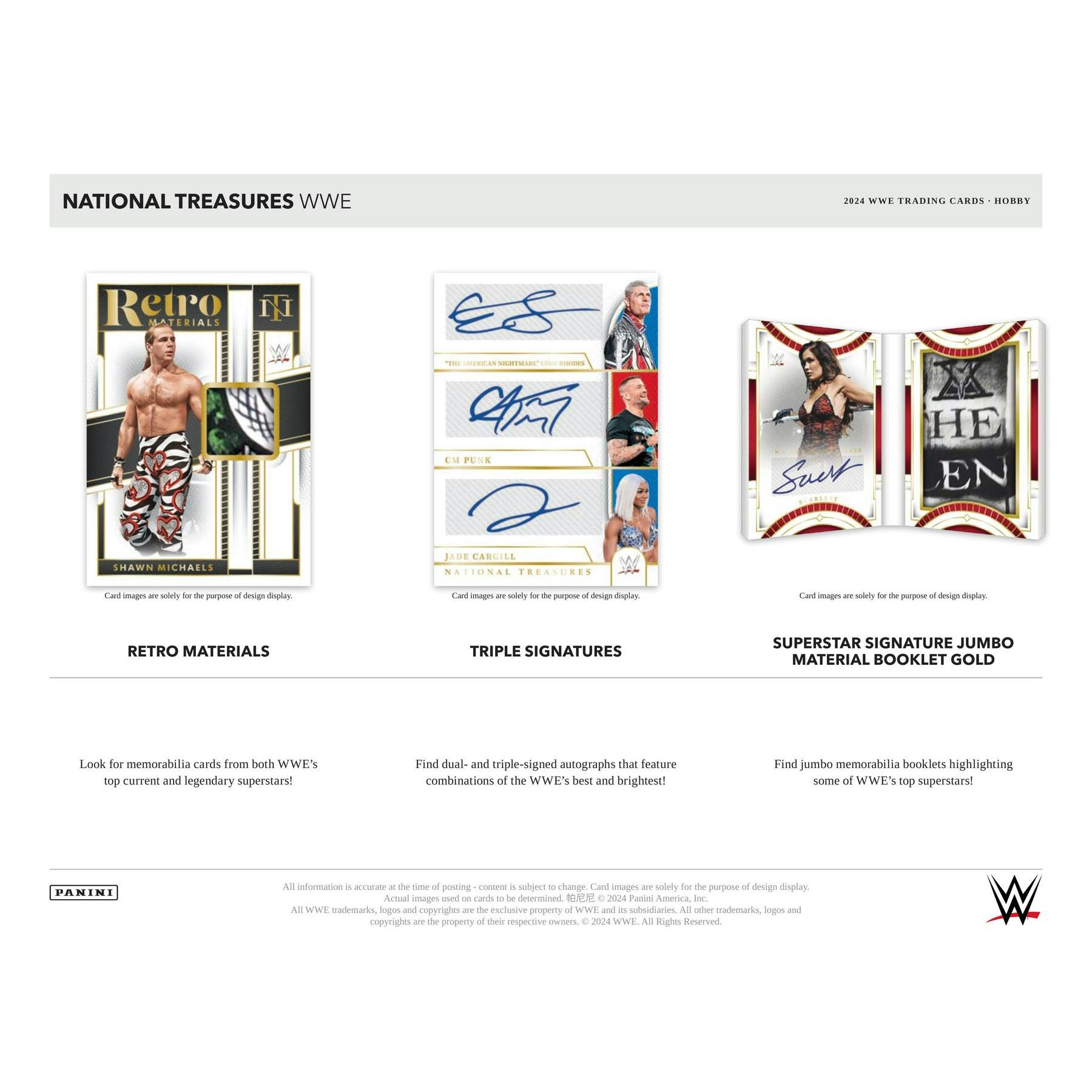 2024 Panini National Treasures WWE Wrestling Hobby 4-Box Case