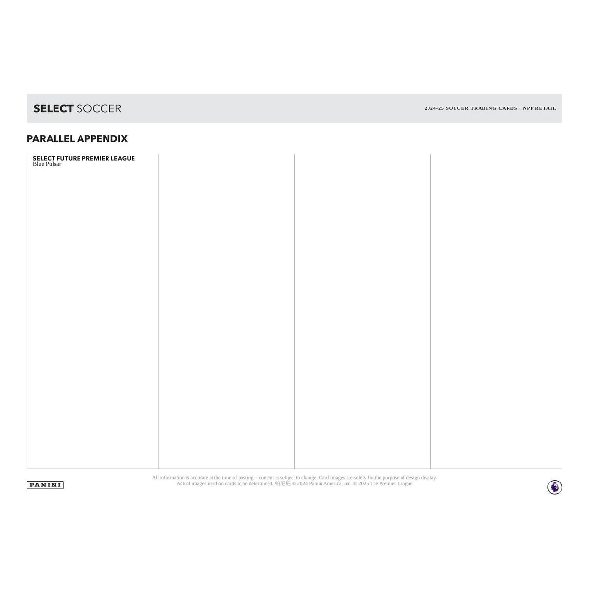 2024/25 Panini Select Premier League EPL Soccer Blaster 20-Box Case