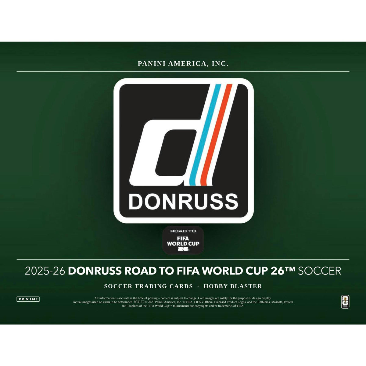 2025/26 Panini Donruss Road to FIFA World Cup Soccer Blaster Hobby 20-Box Case