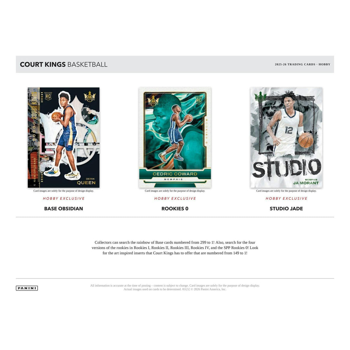 2025/26 Panini Court Kings Basketball Hobby Box