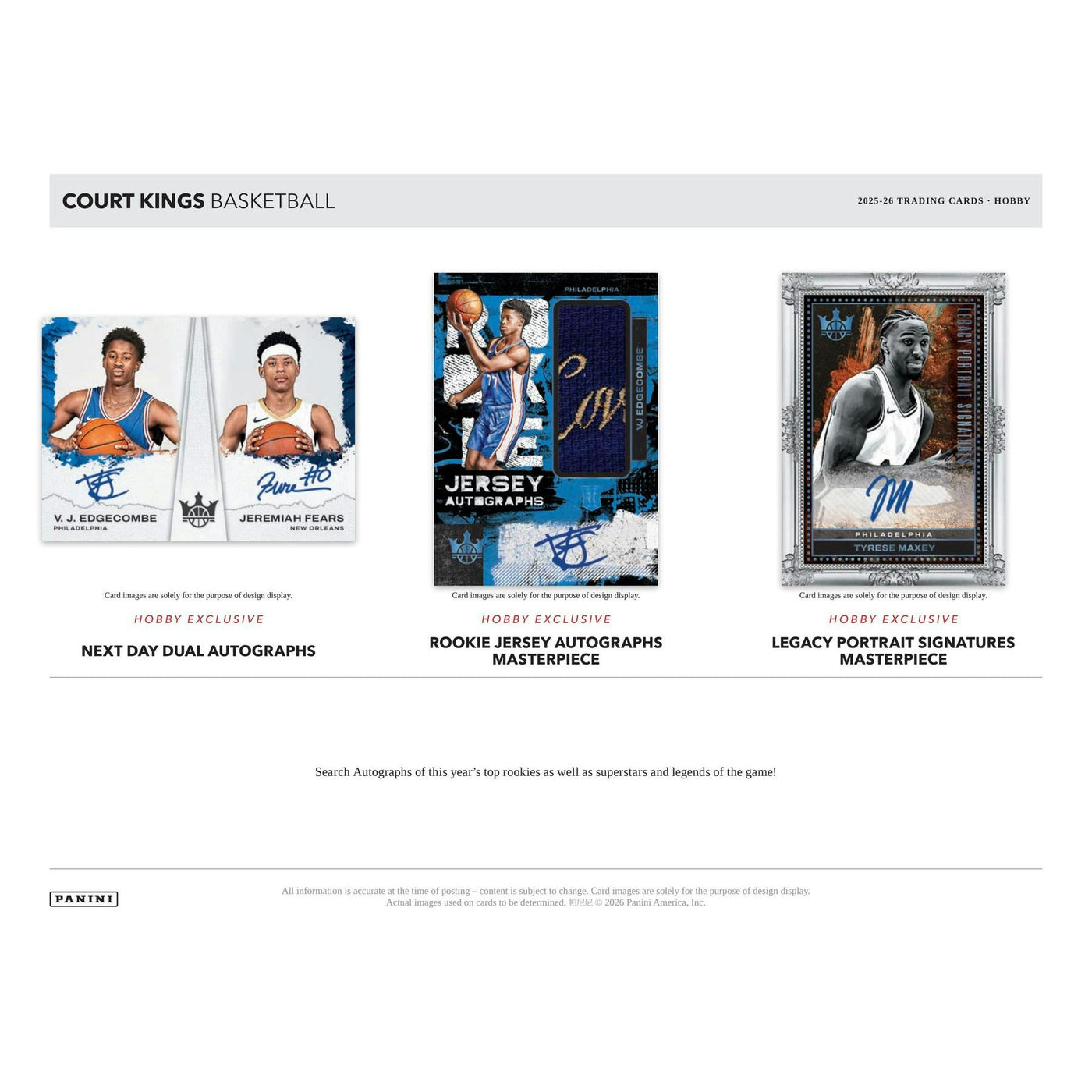 2025/26 Panini Court Kings Basketball Hobby 16-Box Case