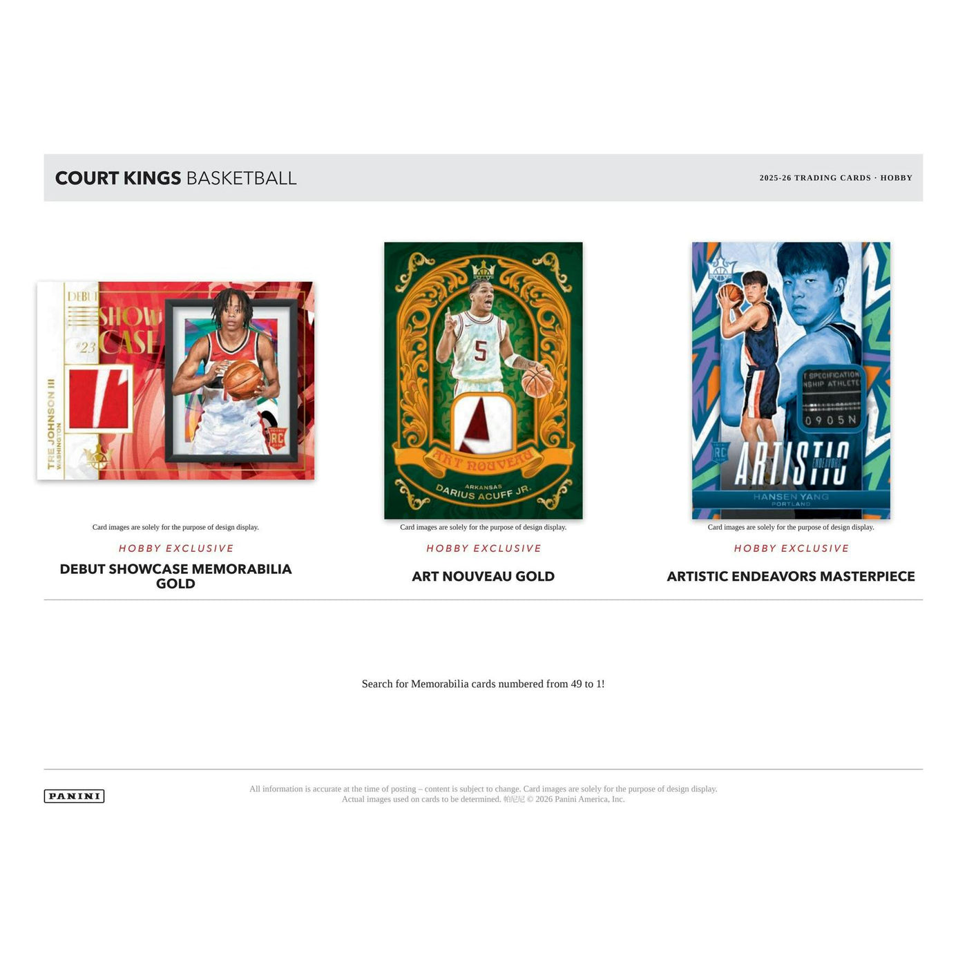 2025/26 Panini Court Kings Basketball Hobby 16-Box Case