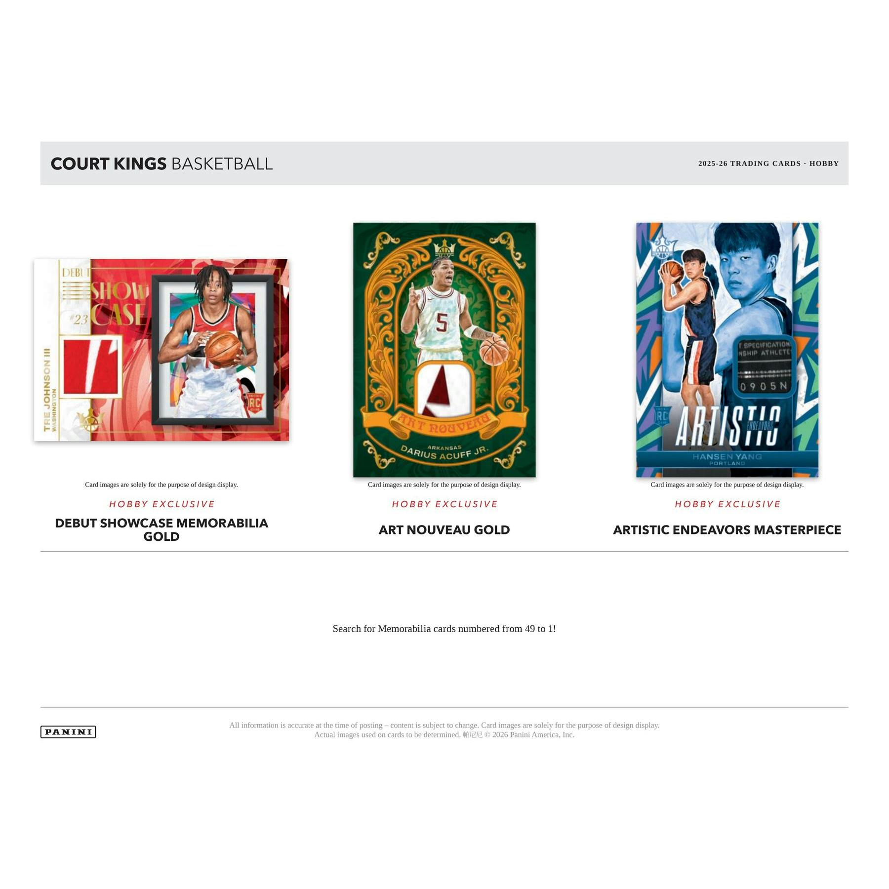 2025/26 Panini Court Kings Basketball Hobby 16-Box Case